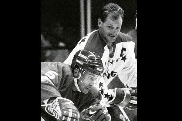 Montreal's side of the trade: defenseman Rick Green, here with Langway... 