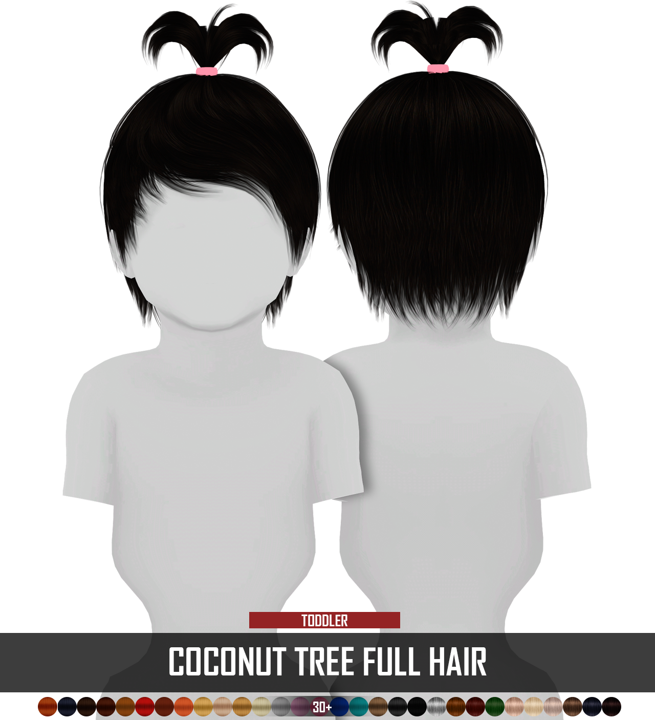 COCONUT TREE INFANT HAIR REDHEADSIMS CC