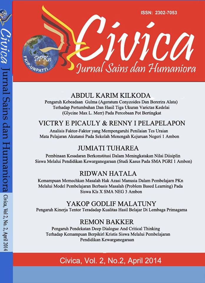 Civic Education Pengaruh Kinerja Tentor Terhadap Kualitas Hasil Belajar Di Lembaga Primagama