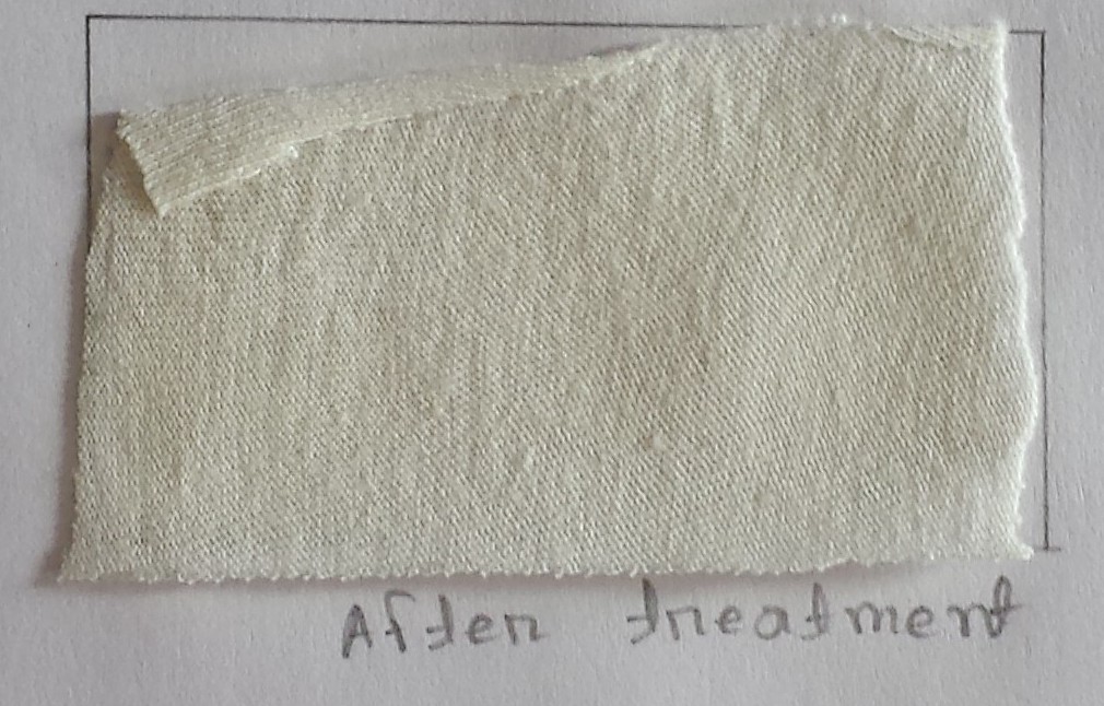 Scouring and bleaching of 100 cotton knitted fabric at combined stage.