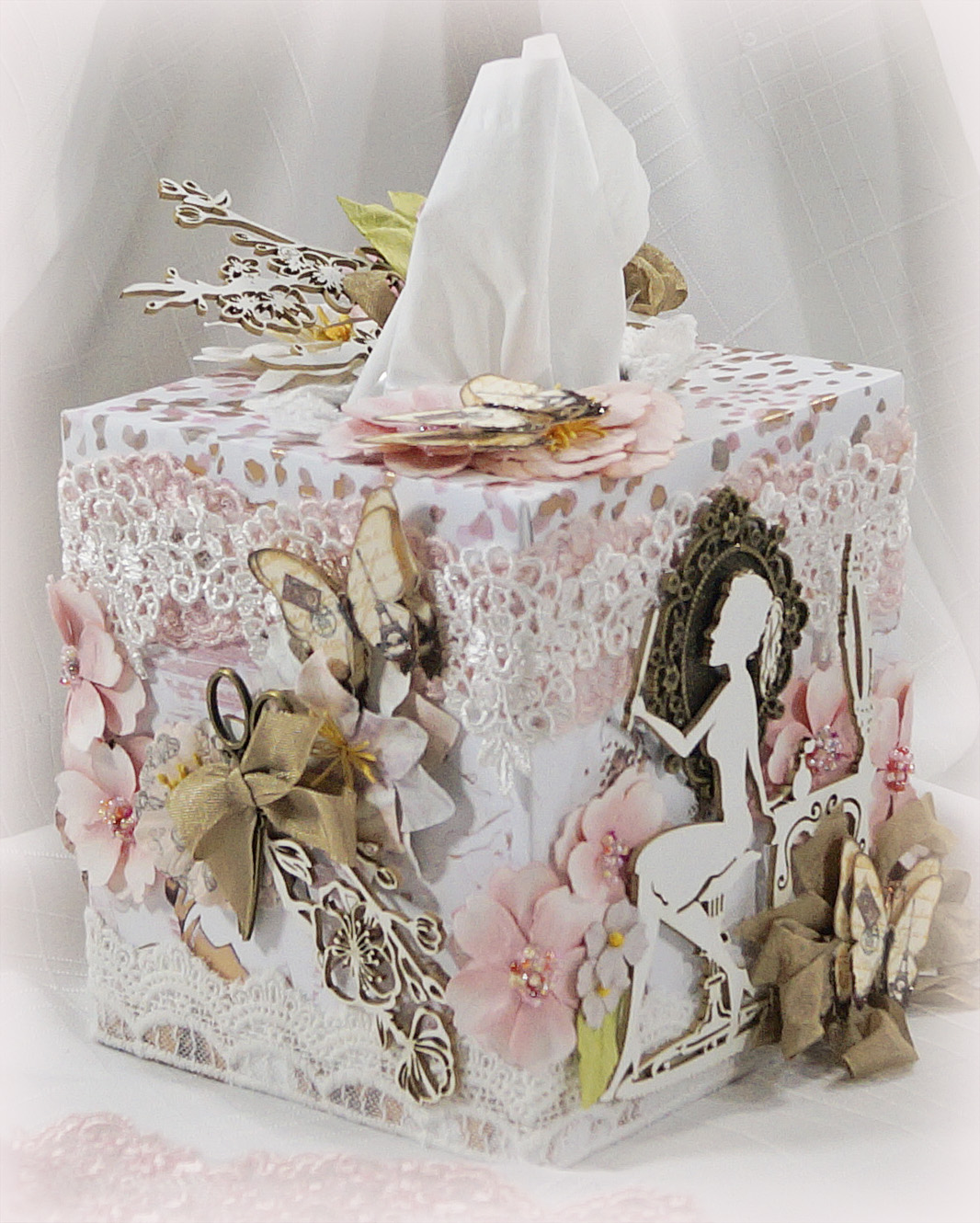 Reneabouquets: Prima Cherry Blossom Tissue box cover Reneabouquets ...