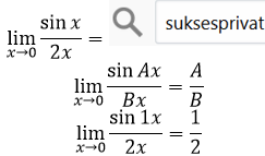 limit trigonometri mendekati