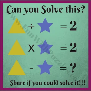 Triangle and Star Algebra Math Riddle | Kids Math Riddles with Answers