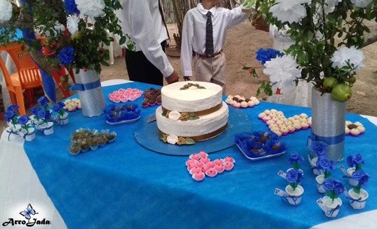 Casamento Civil - Festa no Quintal com Decoração Azul