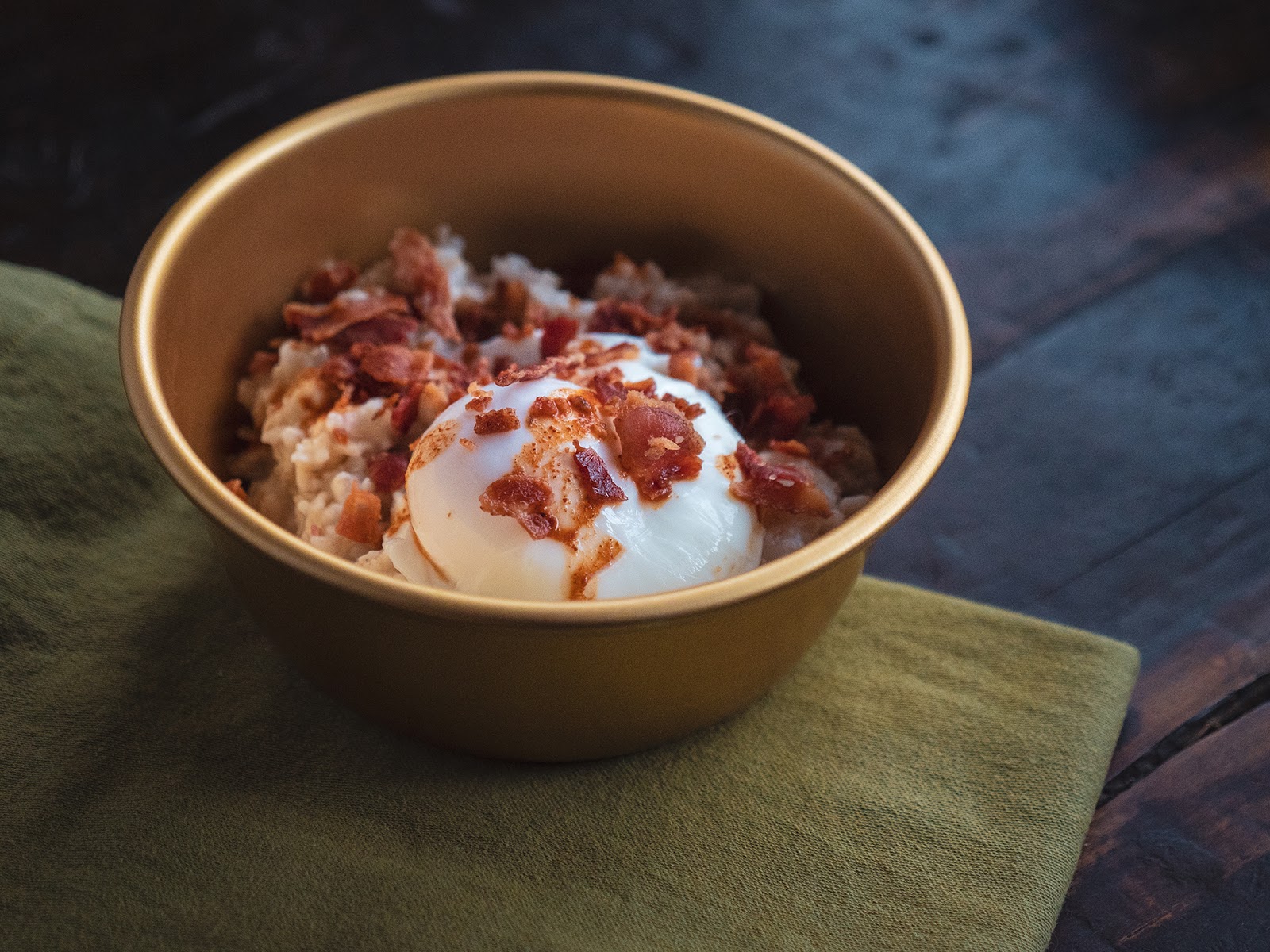 Savory Oatmeal with Poached Egg | Local Food Rocks