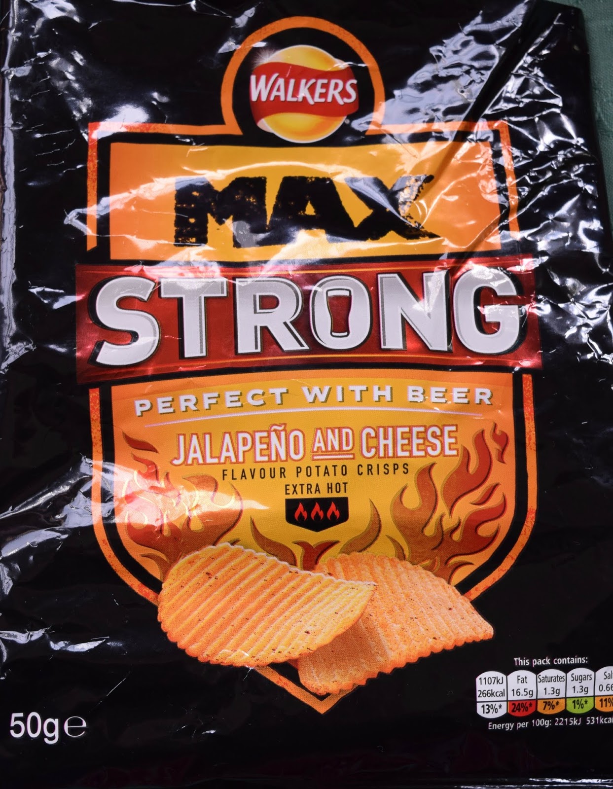 Cheeseburger Crisps & Other Stories Walkers Max Strong Jalapeño & Cheese