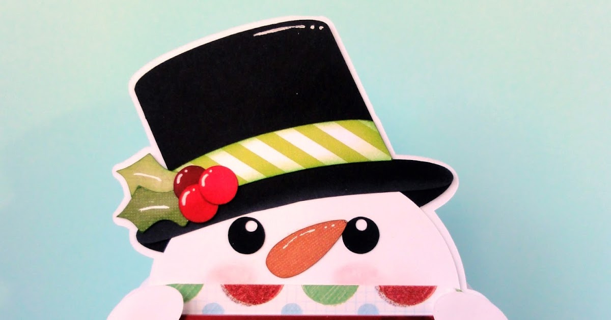 The Cricut Bug Snowman Gift Card Holder Shaped Card