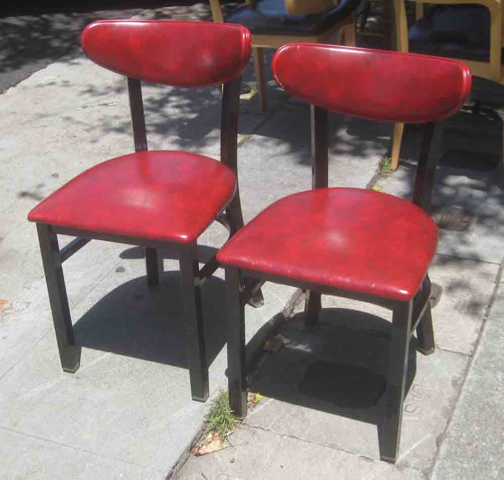 UHURU FURNITURE & COLLECTIBLES SOLD **REDUCED** Pair of Vintage Red