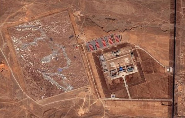Remote Chinese village of Huangyangtan which hosts the strangest military installation (it may even be a UFO base) ever spotted by the Google Earth Community