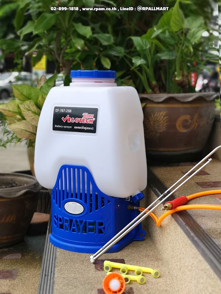 เครื่องพ่นยาแบตเตอรี่ มอเตอร์ปั๊มคู่