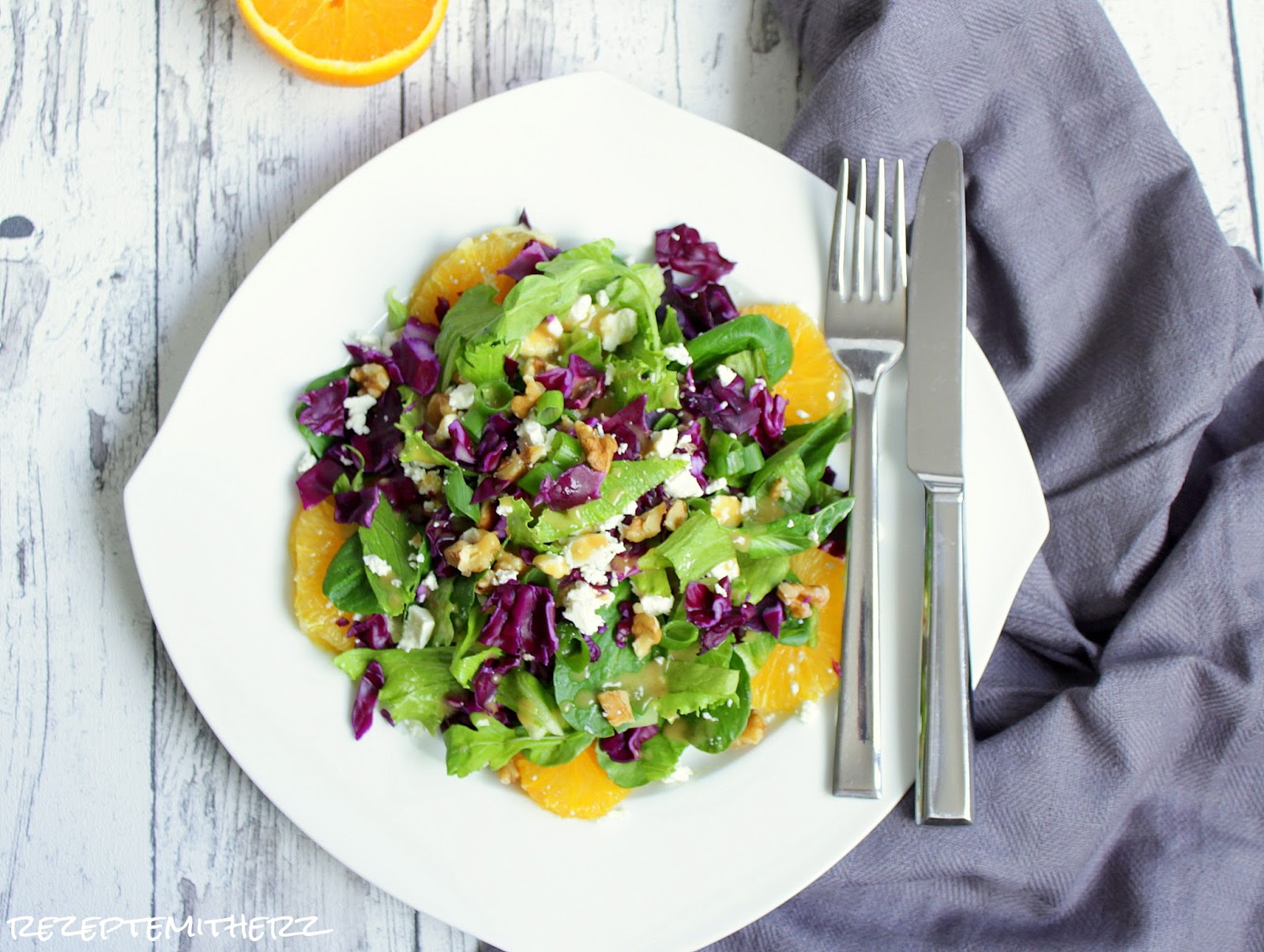 Rezepte mit Herz: Wintersalat ♡ eine extra Portion Farbe &amp; Vitamine