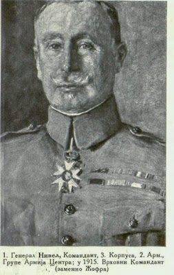 General Nivelle, Commandant of the 3rd Corps, 2nd Army, Central group of the Army, 1915 Commandant in Chief (successor to Joffre).