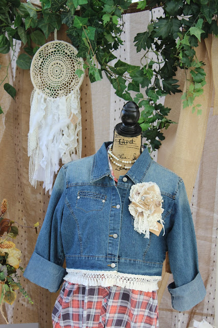 denim and lace jacket
