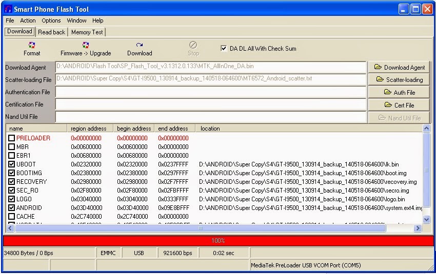 Keterangan Kode Error Pada SP Flash Tool Catatan Masruri