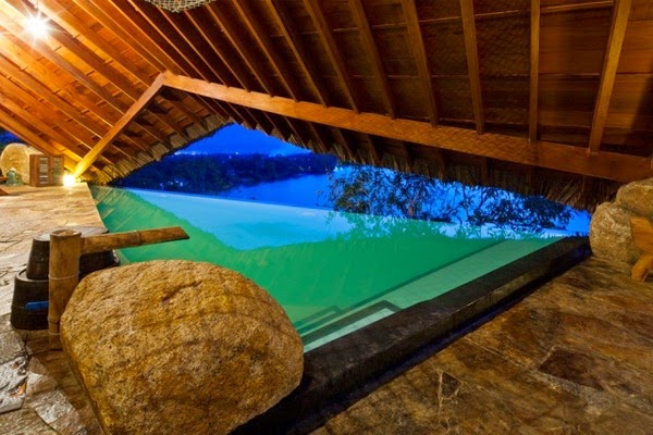 Spa resort “The Tent” is built on a steep slope