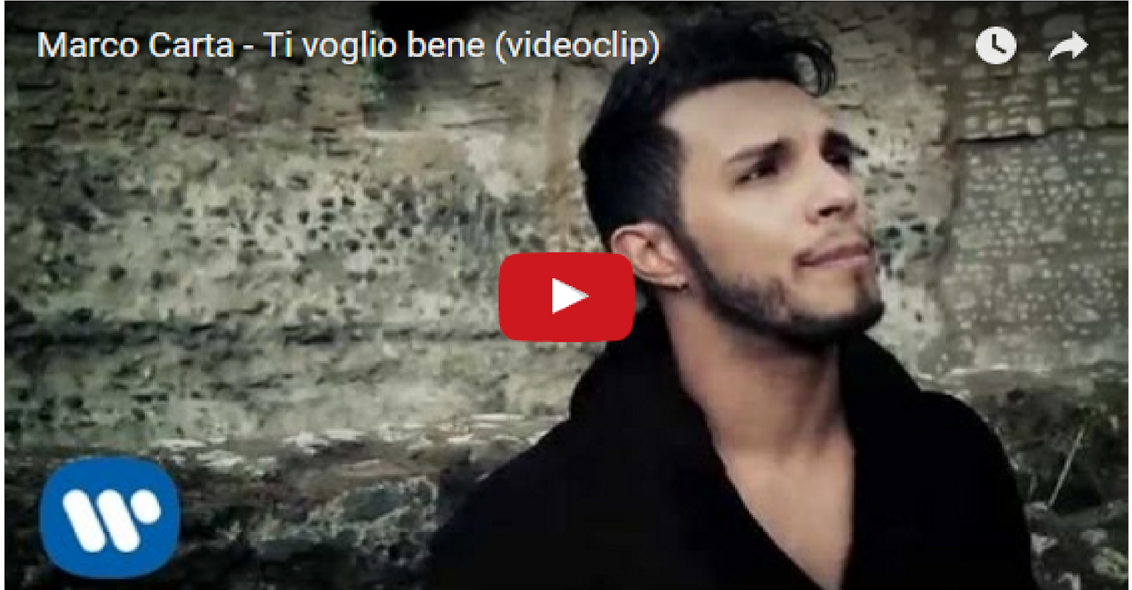 L'AMORE PER LA MUSICA Marco Carta Ti voglio bene (videoclip) L'AMORE PER LA MUSICA Marco Carta Ti voglio bene (videoclip)