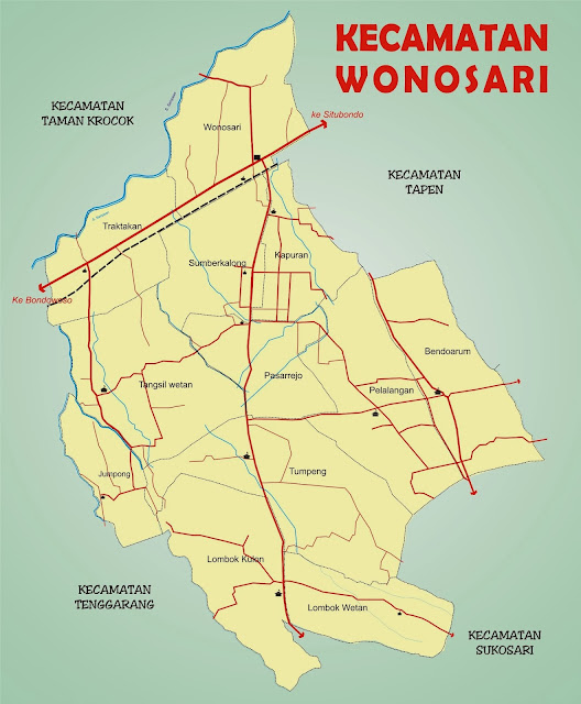 Peta Kecamatan Wonosari