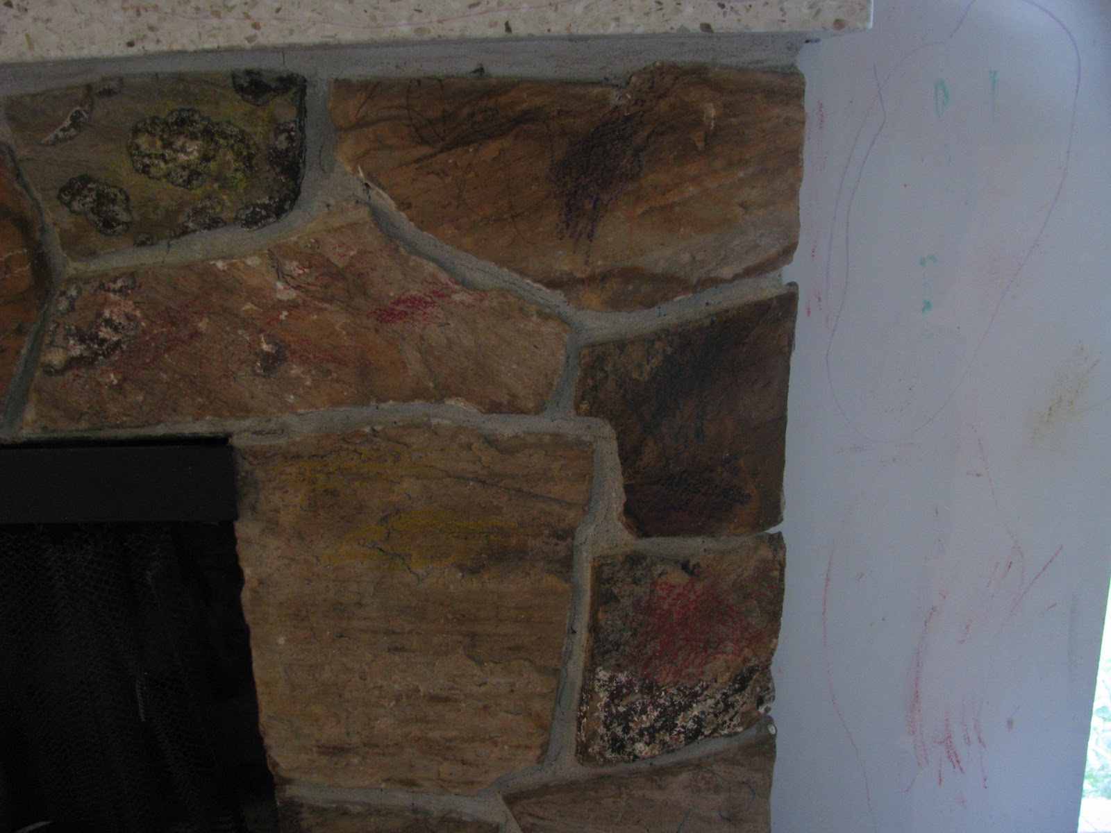 JOYS OF HOME Painting a Rock Fireplace