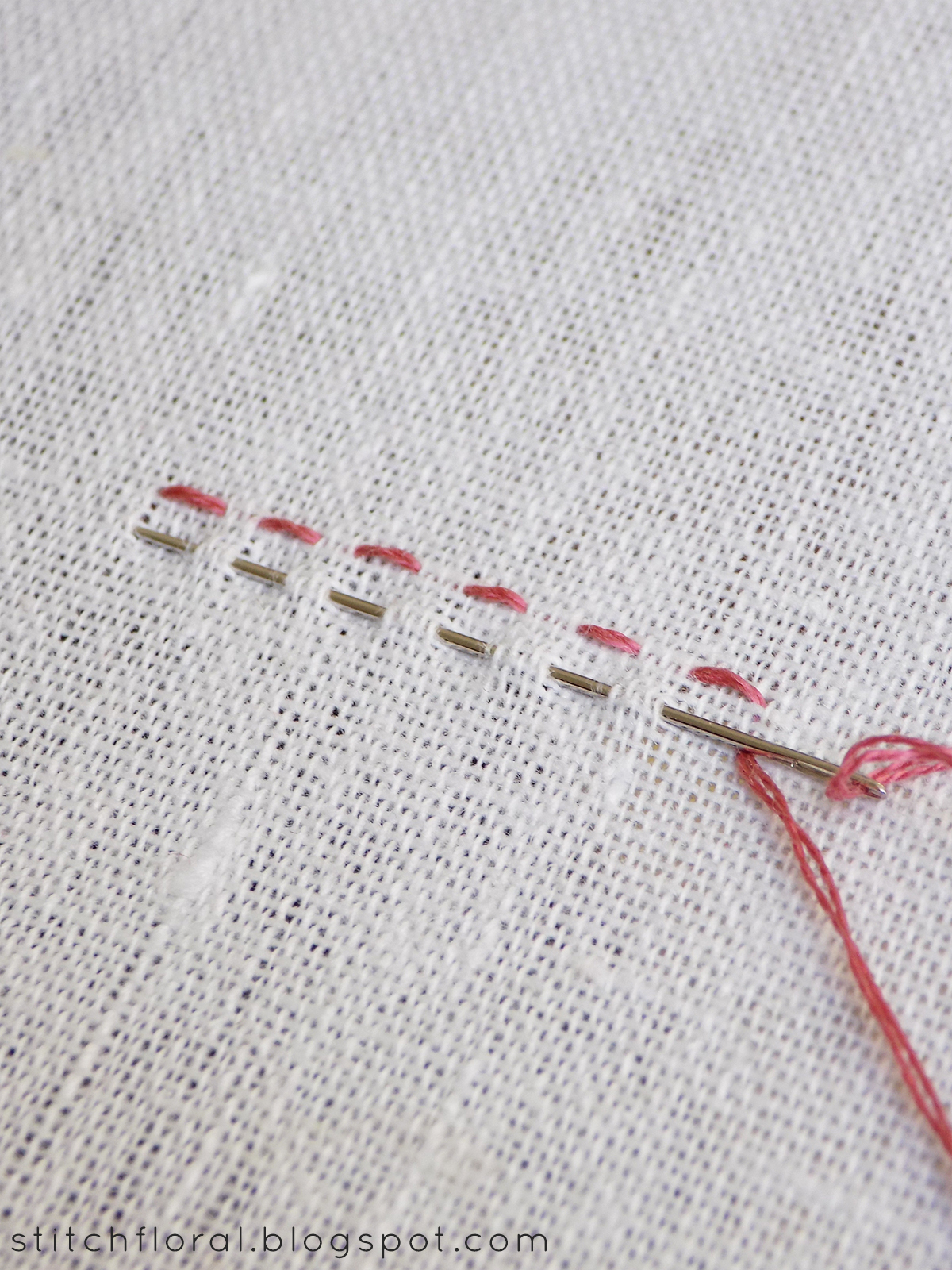 Running stitch tutorial Stitch Floral