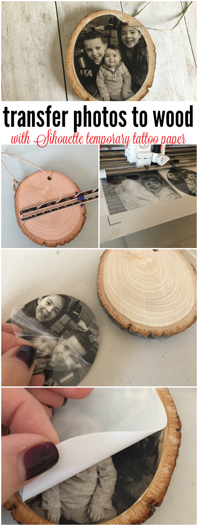 Make Photo Coasters with Silhouette Temporary Tattoo Paper