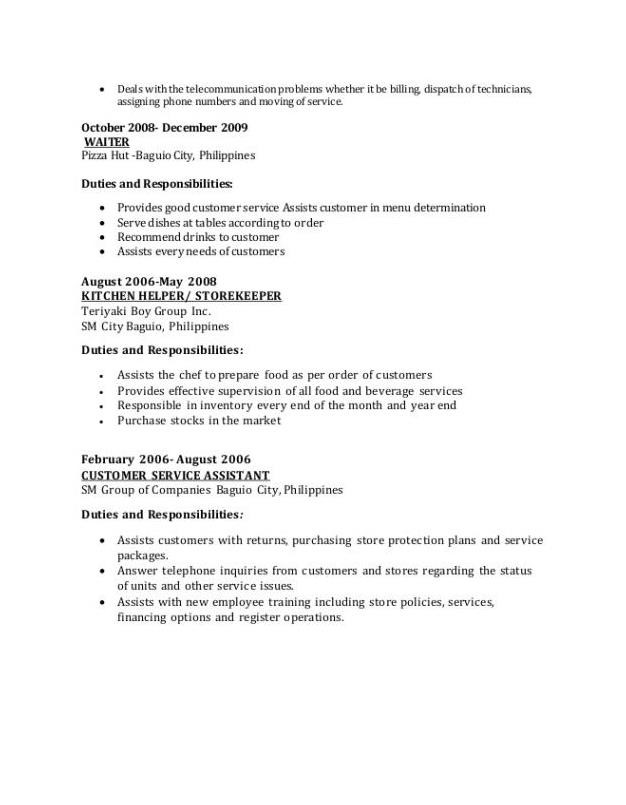 18 Duties And Responsibilities Of Kitchen Helper ZCAZ MILLIE WALLS'S BLOG