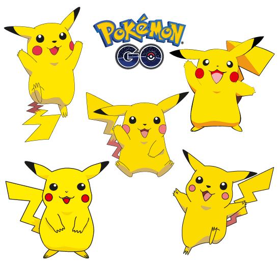 Pikachu 5 poses Pokémon Go