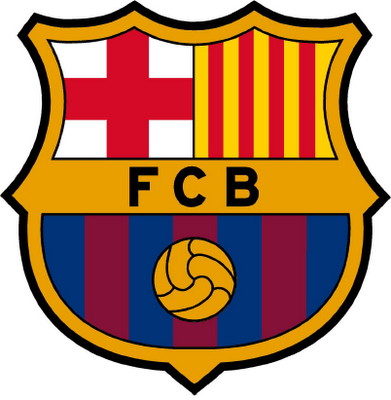 Contoh gambar logo kesebelasan Barcelona football club 