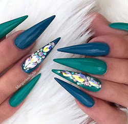 nails rhinestones nail designs acrylic simple elegant clear stayglam stiletto ombre super classy margaritasnailz source