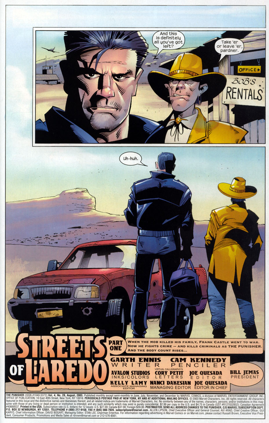 Read online The Punisher (2001) comic -  Issue #28 - Streets of Laredo - 2