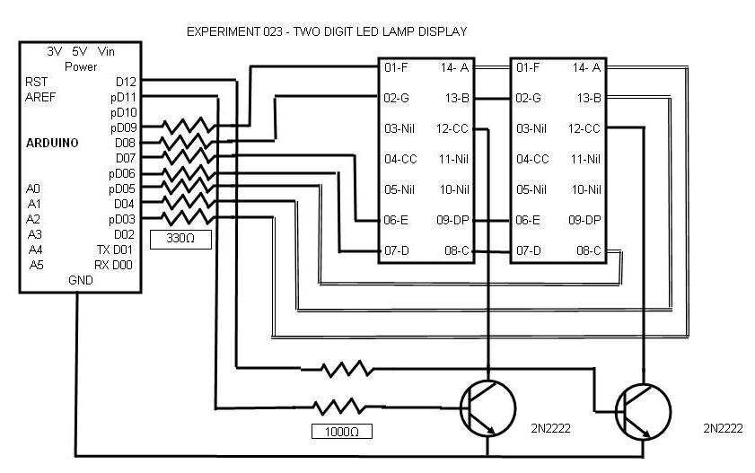 4 Digit Digital Display Circuit Diagram