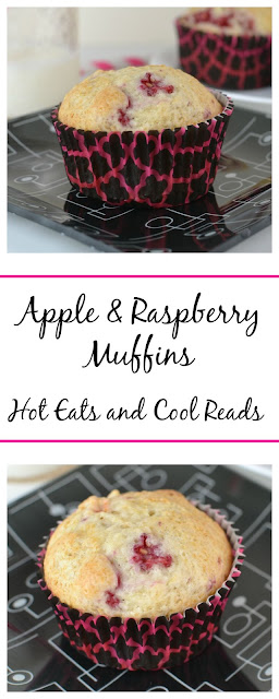 A fruity and delicious breakfast! Make ahead, and serve on those busy mornings before school! Apple and Raspberry Muffins Recipe from Hot Eats and Cool Reads!