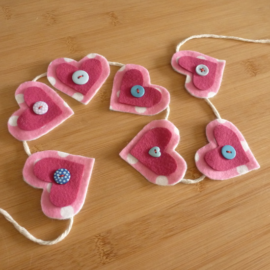 Make a Heart Garland with Free Printable Heart Templates