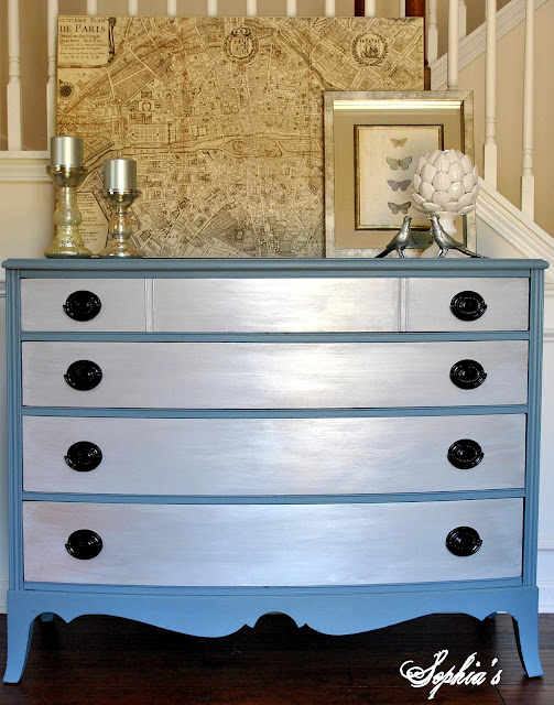 Slate Blue Metallic Dresser