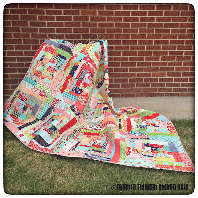 Bonnie & Camille Log Cabin Swap Quilt by Thistle Thicket Studio. www.thistlethicketstudio.com