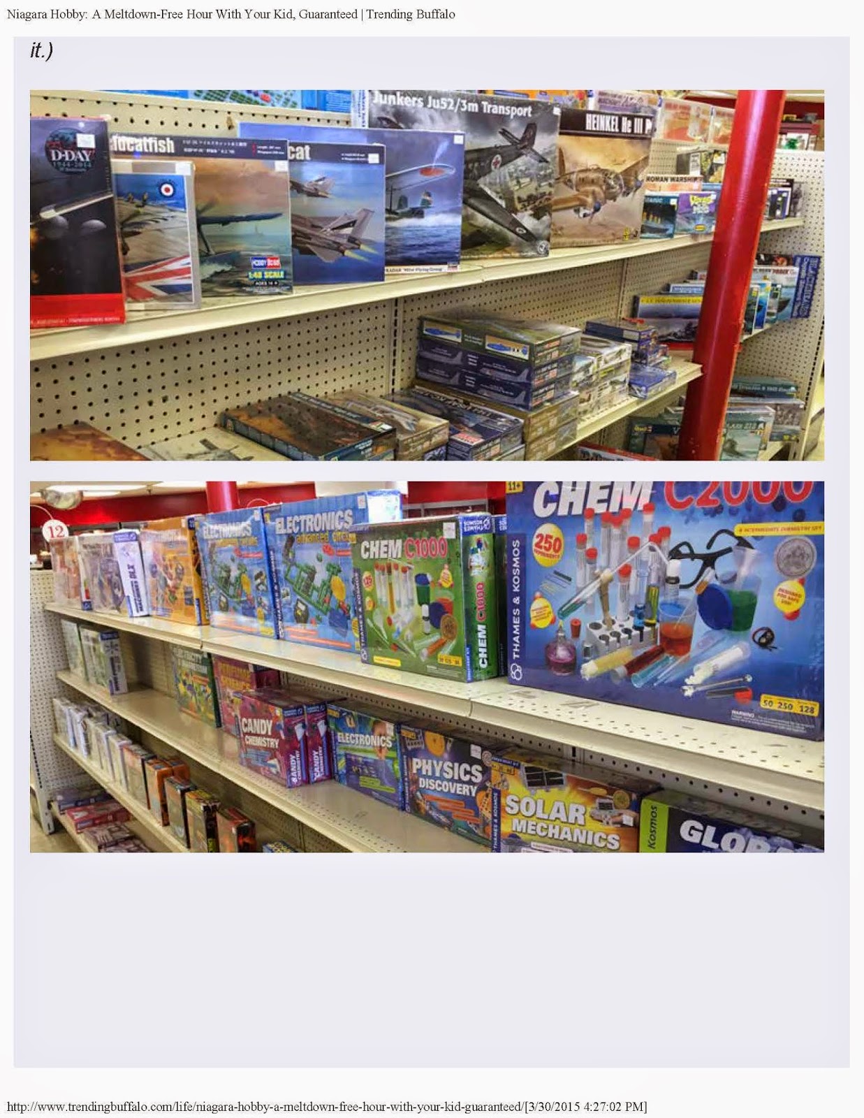 Niagara Hobby News Niagara Hobby A MeltdownFree Hour With Your Kid