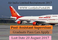 Air India Limited Recruitment 2017– 85 Assistant Supervisor