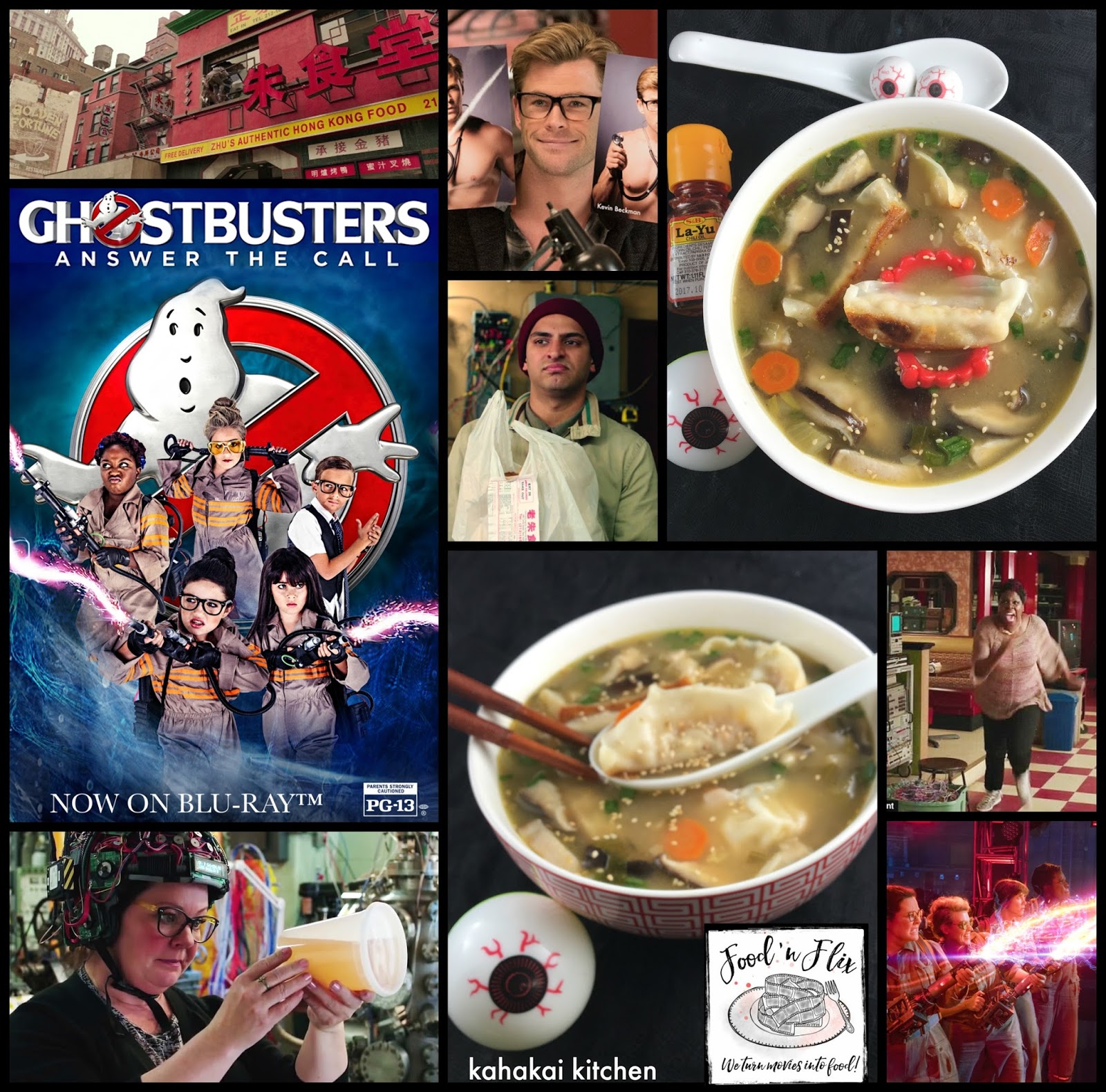 Kahakai Kitchen Vegan 'Wonton' Soup with "a Reasonable Broth to Wonton Ratio" for Food 'N Flix