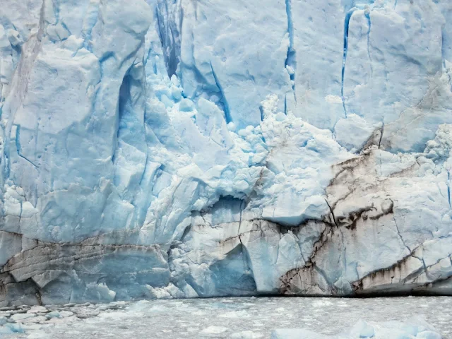 Close up image of the ice of Perito Moreno Glacier