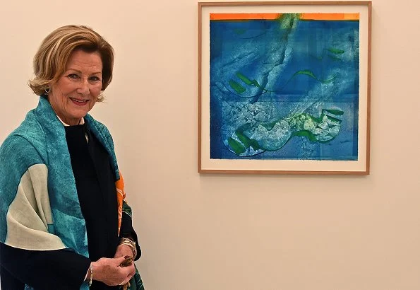 Queen Sonja and Magne Furuholmen opened "Texture" exhibition at Galerie MøllerWitt in Aarhus, Denmark