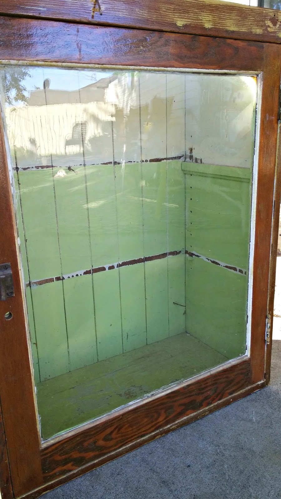Before and After - Old Kitchen Cabinet Makeover - Little Vintage Cottage