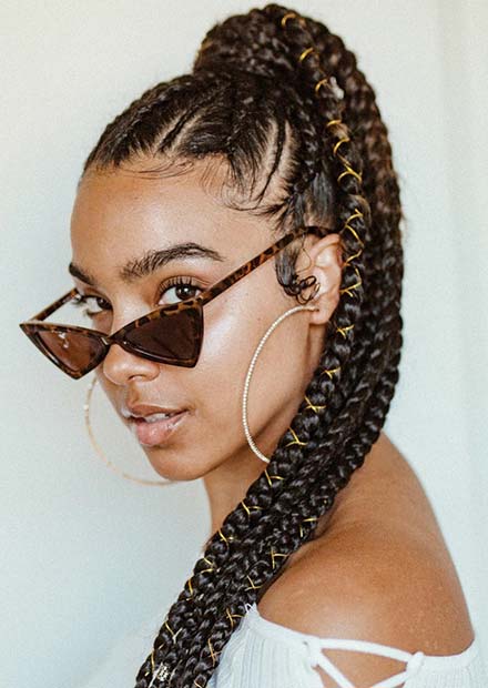 37 Cute Fulani Braids Ponytail Hairstyles For Season 2018 Fashionuki