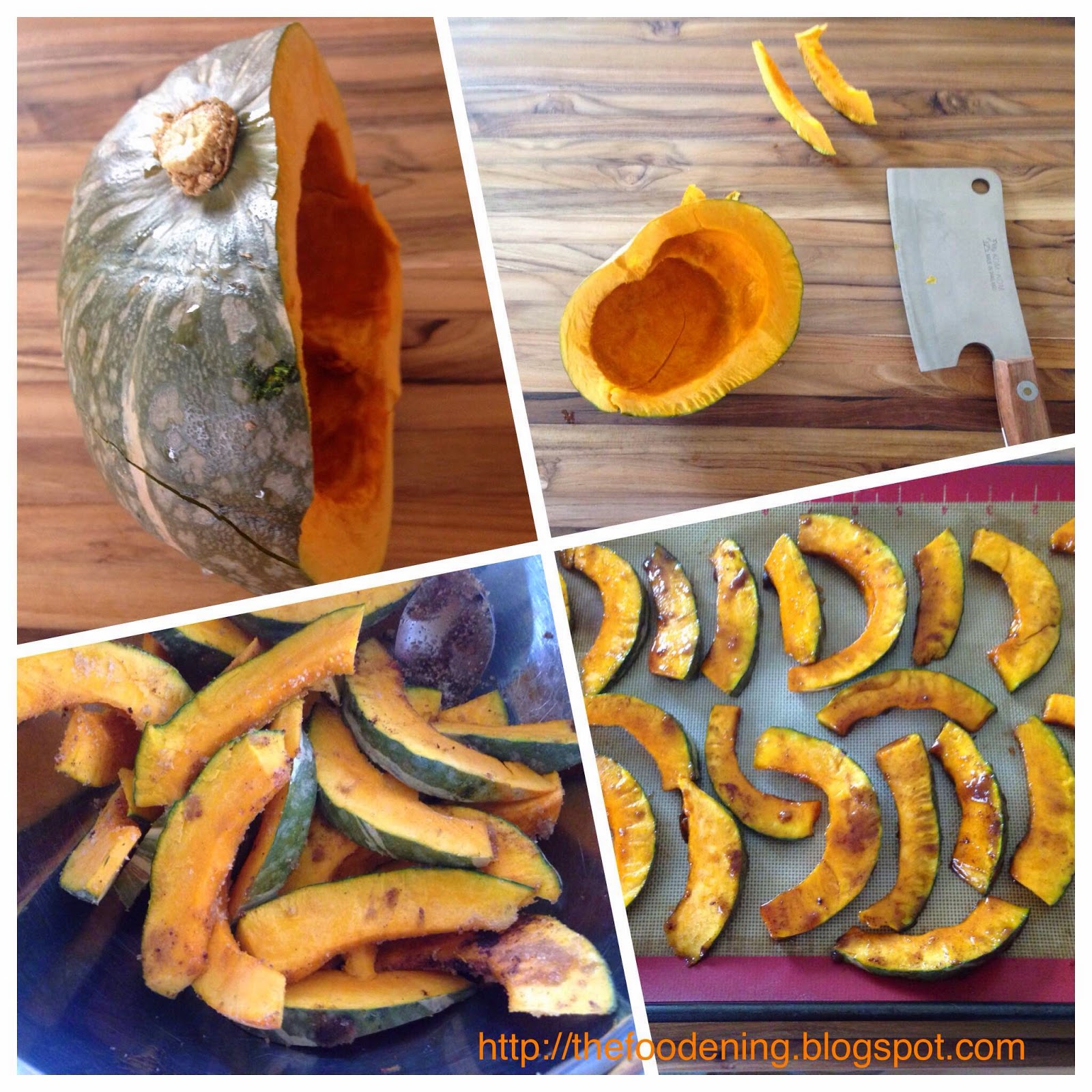 The Foodening Blog Spicy Sweet Roasted Kabocha Squash