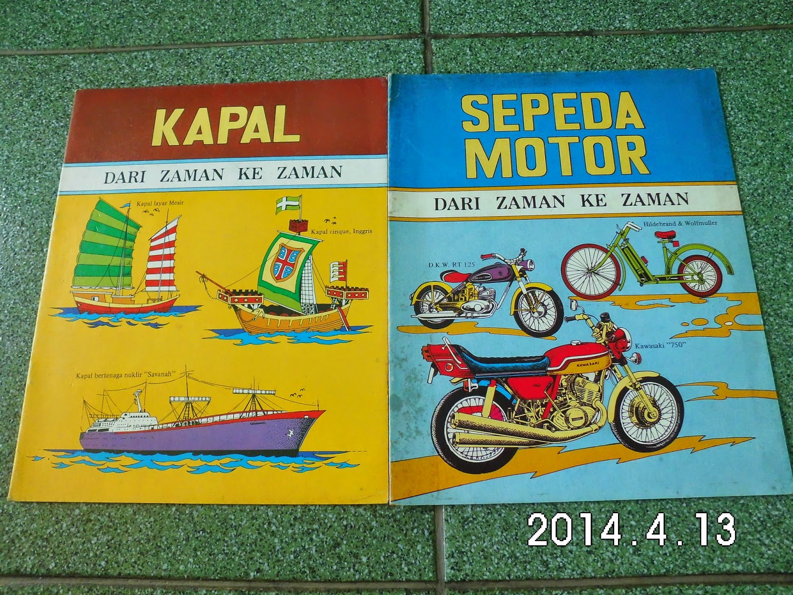 Toko Buku Bekas Paksrimo 2 Buku Mewarnai KAPAL Dan SEPEDA MOTOR