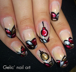 nail french christmas funky ornament