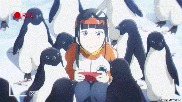 Joeschmo's Gears and Grounds: Omake Gif Anime - Sora yori mo Tooi Basho -  Episode 13 [END] - Hinata Records Shirase and Penguins