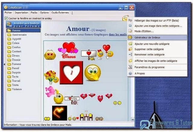 Emoticon : un logiciel gratuit pour insérer facilement des smileys dans vos messages