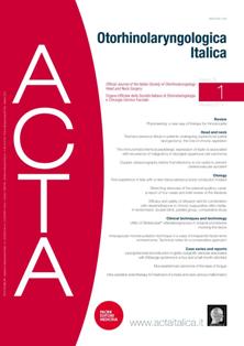 ACTA Otorhinolaryngologica Italica 2015-01 - February 2015 | ISSN 1827-675X | TRUE PDF | Bimestrale | Professionisti | Medicina | Salute | Otorinolaringoiatria
ACTA Otorhinolaryngologica Italica first appeared as Annali di Laringologia Otologia e Faringologia and was founded in 1901 by Giulio Masini. It is the official publication of the Italian Hospital Otology Association (A.O.O.I.) and, since 1976, also of the Società Italiana di Otorinolaringologia e Chirurgia Cervico-Facciale (S.I.O.Ch.C.-F.).
The journal publishes original articles (clinical trials, cohort studies, case-control studies, cross-sectional surveys, and diagnostic test assessments) of interest in the field of otorhinolaryngology as well as case reports (unique, highly relevant and educationally valuable cases), case series, clinical techniques and technology (a short report of unique or original methods for surgical techniques, medical management or new devices or technology), editorials (including editorial guests – special contribution) and letters to the editors. Articles concerning science investigations and well prepared systematic reviews (including meta-analyses) on themes related to basic science, clinical otorhinolaryngology and head and neck surgery have high priority. The journal publish furthermore official proceedings of the Italian Society, special columns as well as calendar of events.
Manuscripts must be prepared in accordance with the Uniform Requirements for Manuscripts Submitted to Biomedical Journals developed by the international committee of medical journal editors. Texts must be original and should not be presented simultaneously to more than one journal.
Only papers strictly adhering to the editorial instructions outlined herein will be considered for publication. Acceptance is upon the critical assessment by experts in the field (Reviewers), the introduction of any changes requested and the final decision of the Editor-in-Chief.