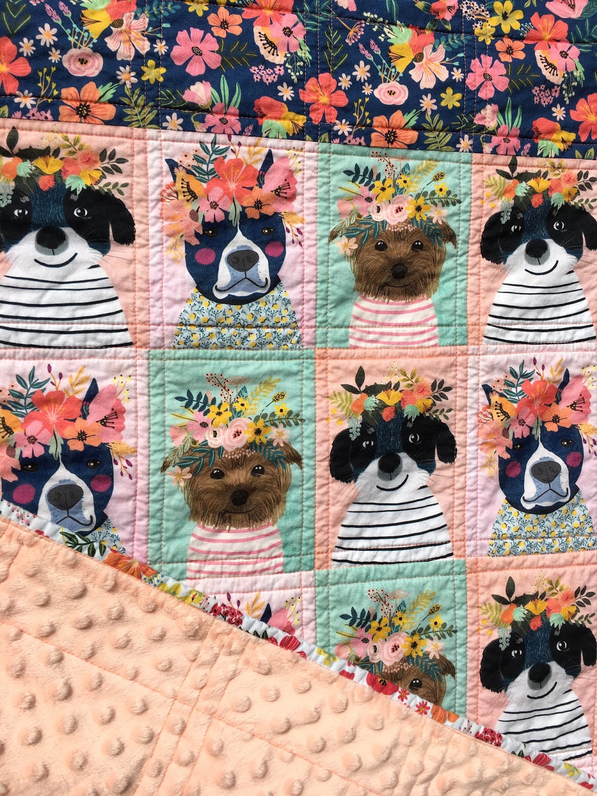 Ye Olde "Cheater Quilts" with Floral Pets