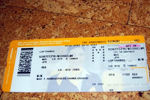Boarding card: Lufthansa Bordkarte - Boarding pass / card from 2007