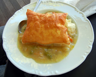 A decadent chicken pot pie at Beth's Specialty Teas in Sandwich, MA